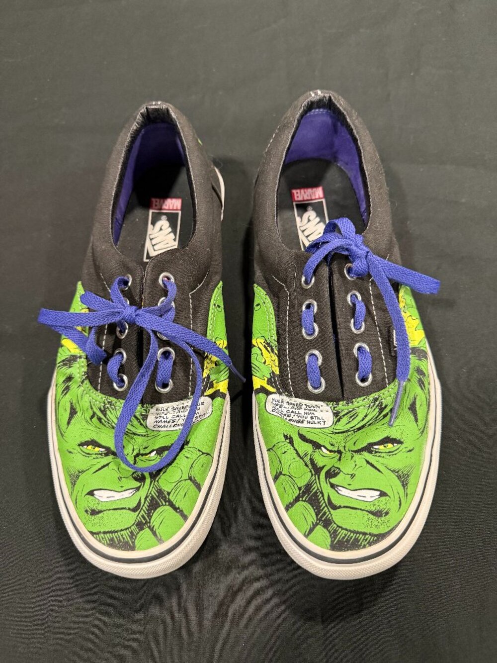 Vans x Marvel Incredible Hulk Shoes Men 10.5 Women 12 Comic Purple Green Rare